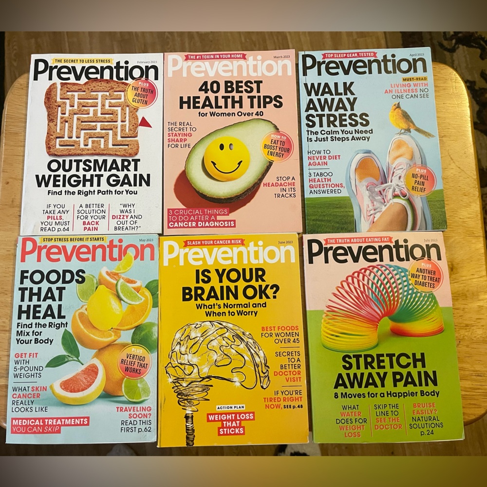 Lot of 11 Prevention Magazines 2023 ,missing January Edition